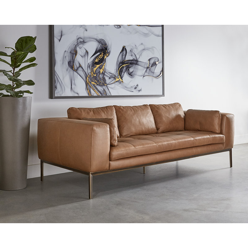 Burr Leather Sofa