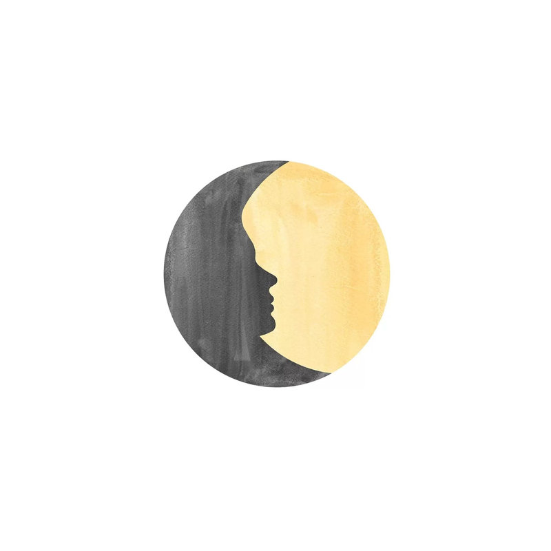 Woman Moon II by Whales Way - Print on Canvas, 66.04cm H x 45.72cm W x 1.91cm D, Wrapped Canvas