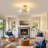 Tranecia Glass Semi Flush Mount