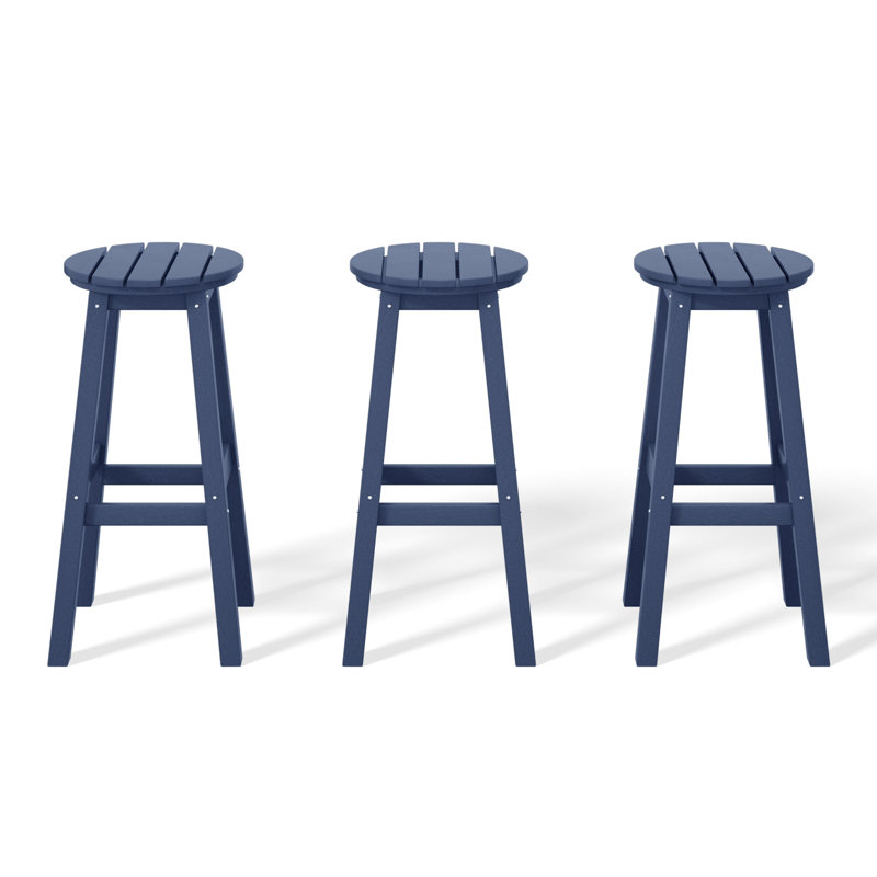 Tabouret de bar rond 29 po Laguna, Bleu marine