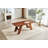 71"×31.5" Walnut Wood Grain MDF Spliced Rectangular Dining Table, Double Inclined Panel Legs, Modern Home Dinner Table For 6-8 People-1042255426