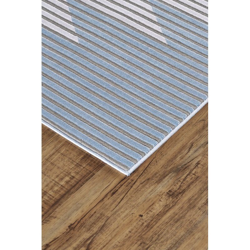 Tapis bleu Paulene, Rectangle de 10 pi 4 po x 13 pi 6 po