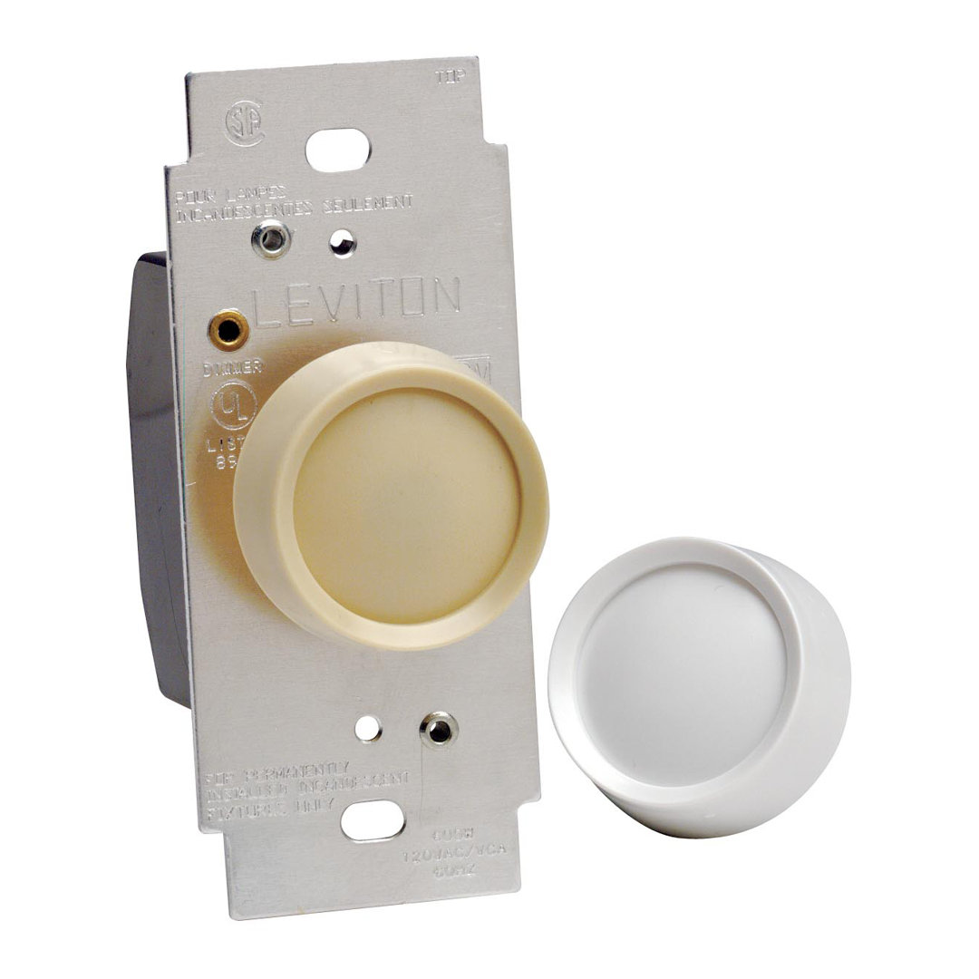 Tamper Resistant Rotary Single Pole Dimmer Leviton