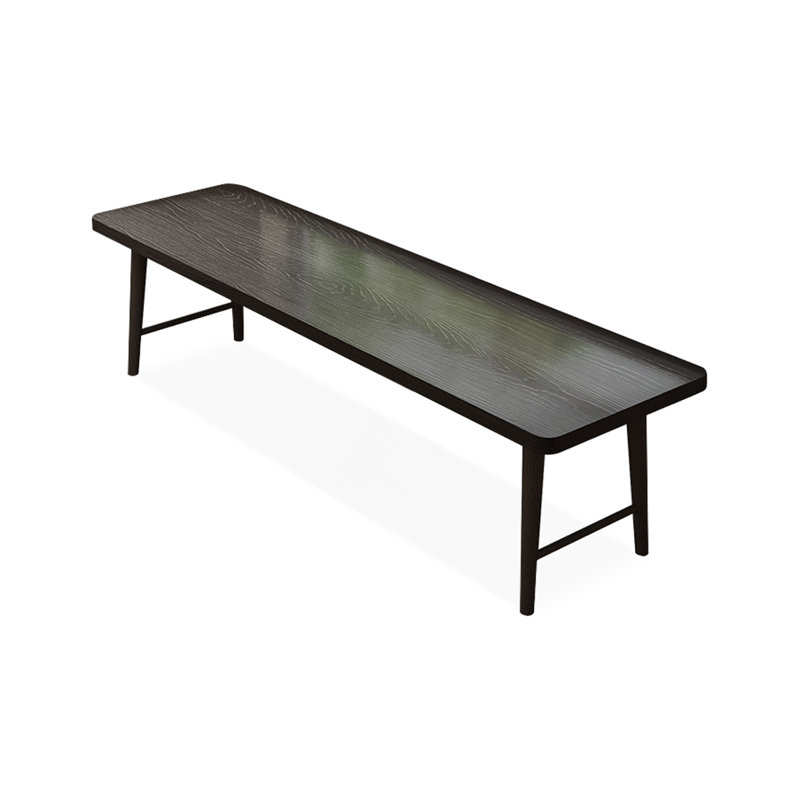 Bureau d'écriture rectangulaire en bois massif noir, 29.53"H*86.61"W*23.62"D