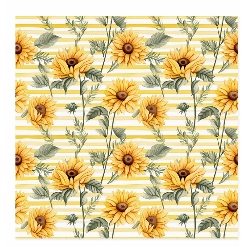 Motif de tournesols à motif floral, H 12 po x l 12 po
