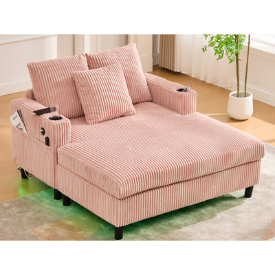 Chaise longue rembourrée 50 po