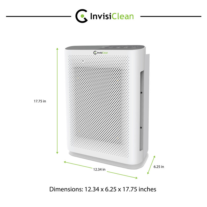 White Compact 4-in-1 Air Purifier with UV and HEPA