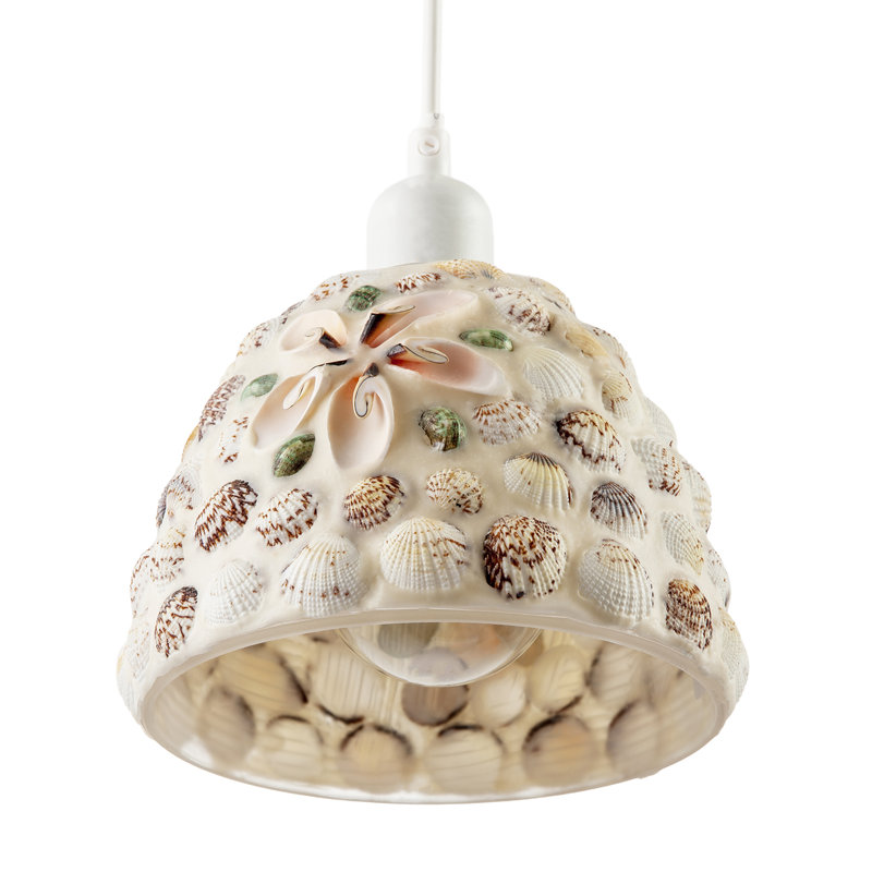 Pendant Lighting Shade With Handcrafted Shell Coastal Inspired Design By 