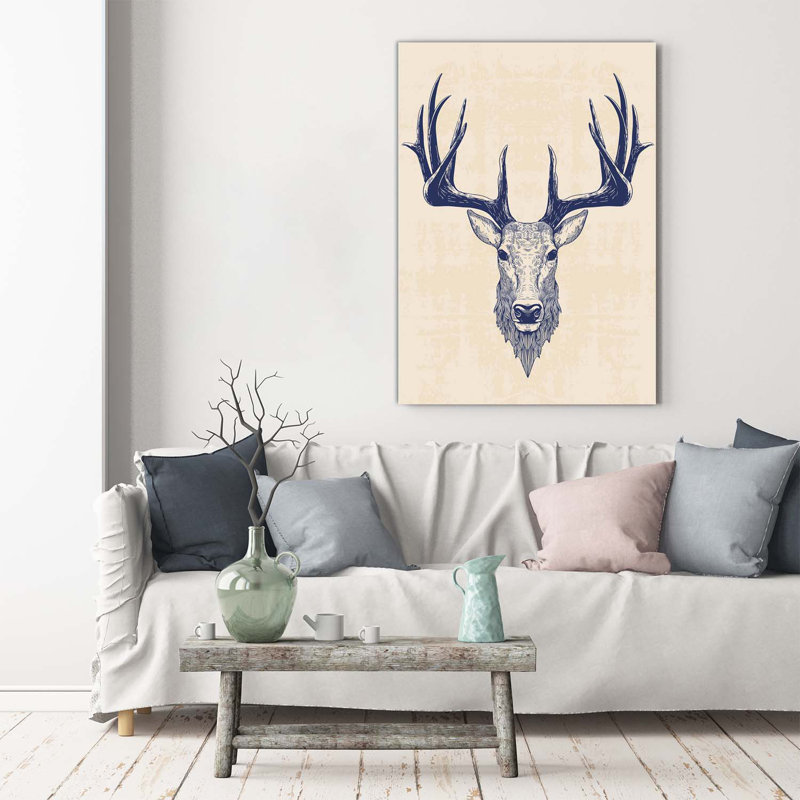 Deer's Head - Wrapped Canvas Print