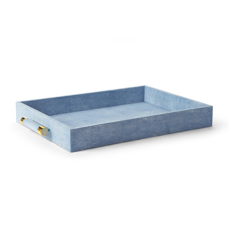Plateau de service Classic Shagreen, Bleu