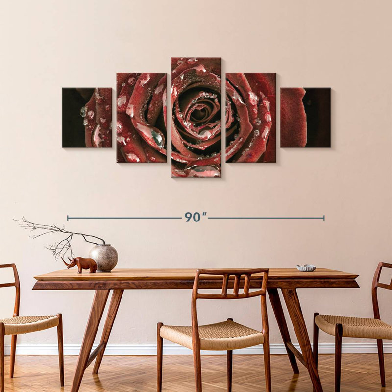 Dewy Rose, 42" H x 92" W