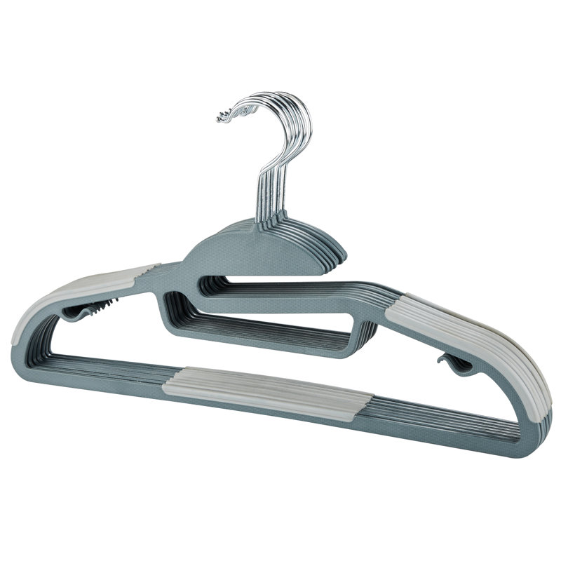 Cintre en plastique Burrier antidérapant pour robe / chandail / chandail, Gris foncé