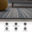 Tapis intérieur / extérieur bleu / gris / ivoire à motif géométrique Hutto-1151398763