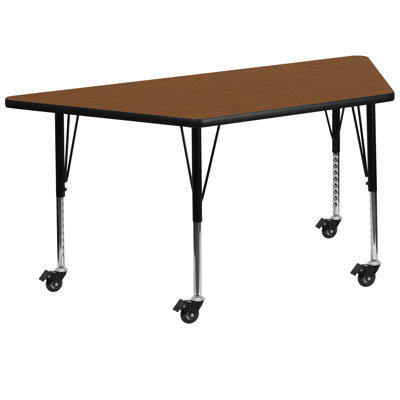 Goddard Mobile Trapezoid HP Laminate Activity Table - Adjustable Legs