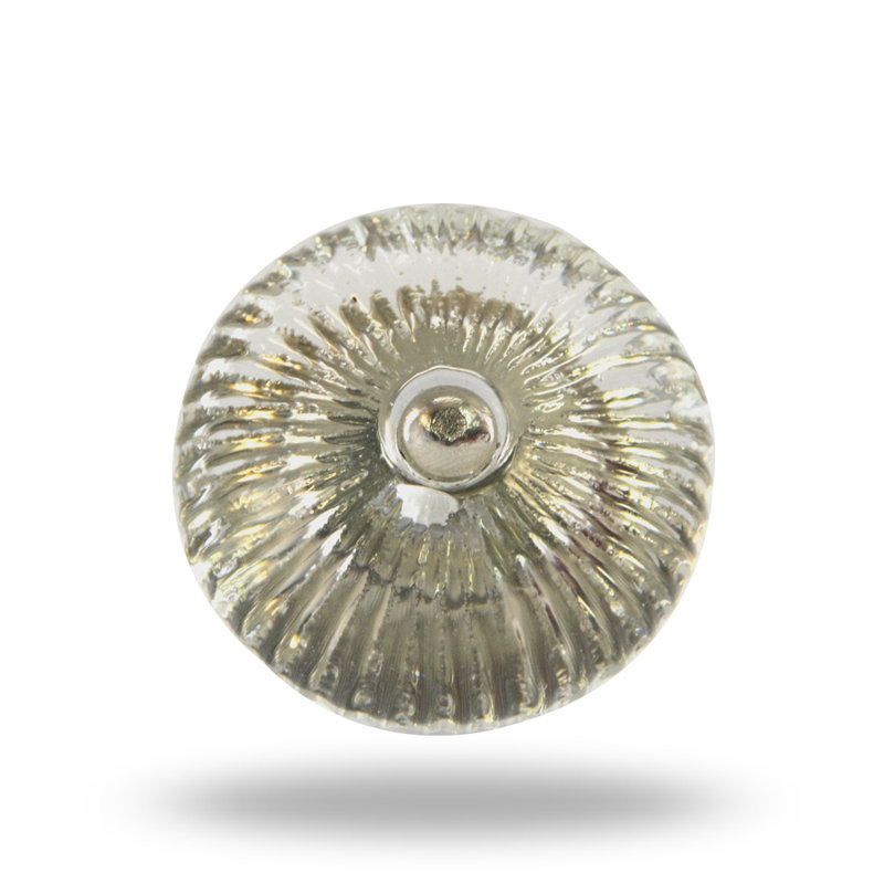 Paquet de poignées rondes surdimensionnées de 1,8 po de diamètre, Argent / transparent