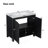 72" Bathroom Vanity Set With Double Vanities (Separate), Double Ceramic Sinks, Soft-Close Doors & Adjustable Shelf – Retro Espresso Storage Cabinet For Stylish Bathroom Organization