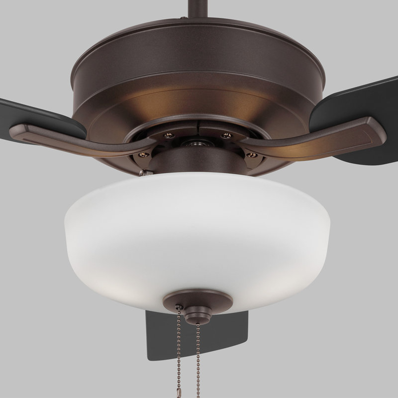 48'' Ceiling Fan with LED Lights, Bronze, Bronze/American Walnut