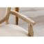 Chaise de salle à manger en bois massif de style français, ensemble de 2, crème