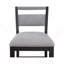 Ensemble de 2 pièces tabouret de bar à hauteur de comptoir noir de style campagnard avec siège et dossier rembourrés de couleur grise-1079347115-1079347117