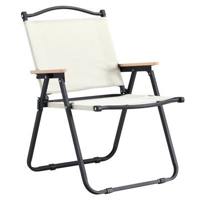 Chaise pliante légère beige pour le plaisir intérieur et extérieur 2 aventures - 280 lb