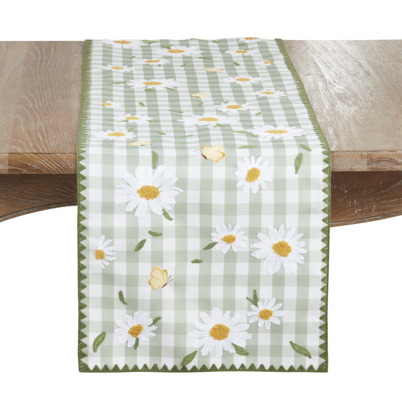 Chemin de table brodé Gingham