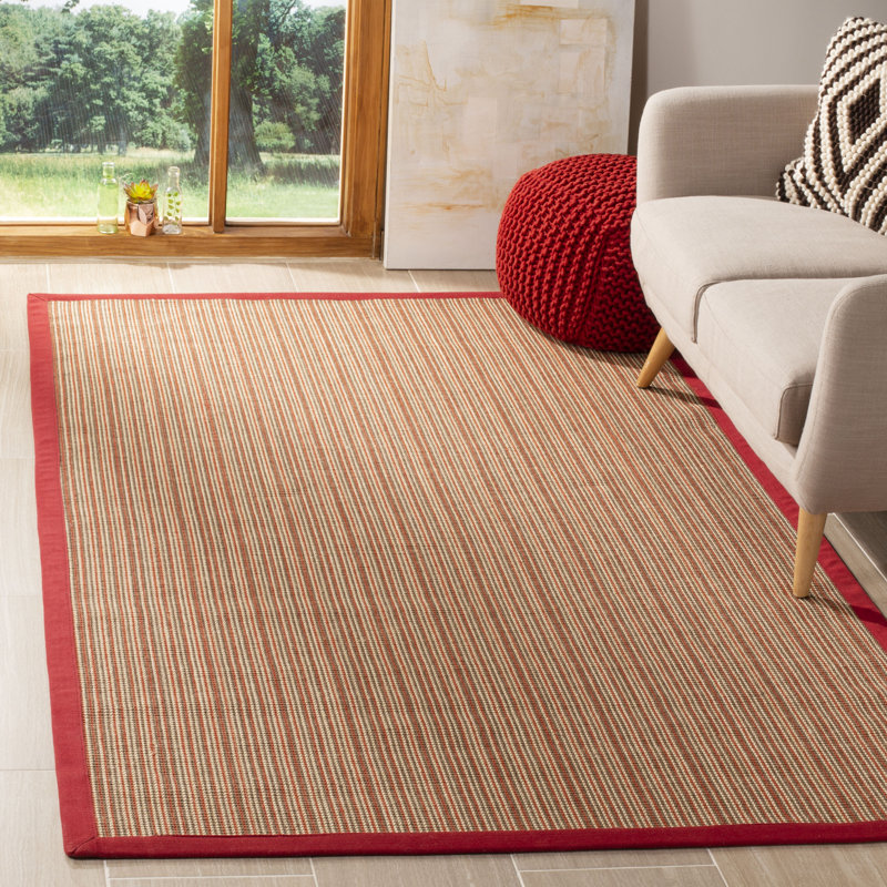 Tapis rayé en fibre de sisal Galatia, Rectangle 8 pi x 10 pi