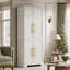 Armoire de cuisine de 78,2 po avec 8 tablettes et porte-bouteilles Farmhouse-129059918