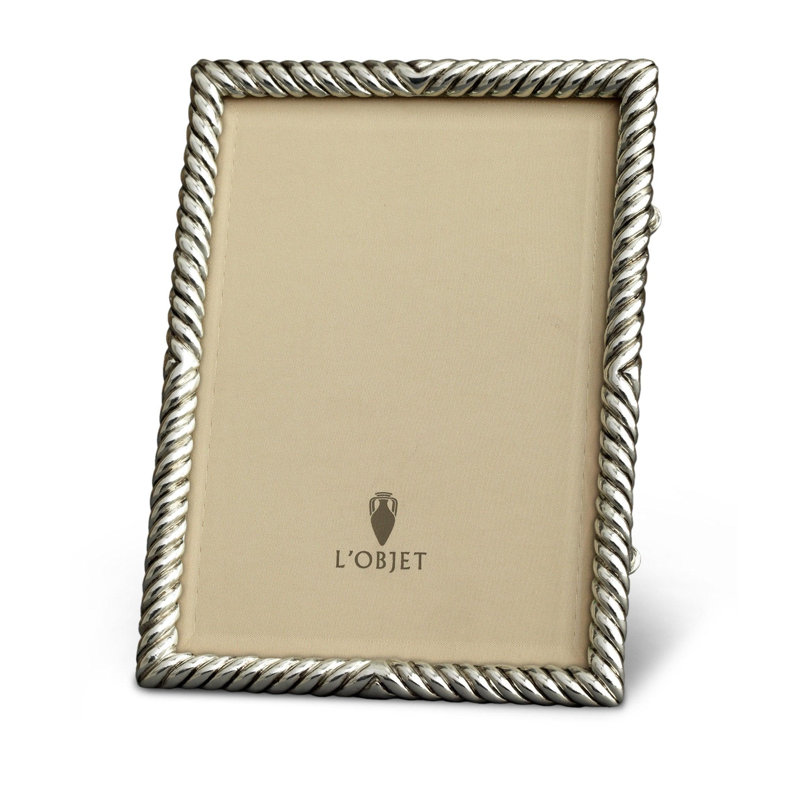 Deco Twist Frame, Platinum, Platinum Plated, 8" W x 10" H