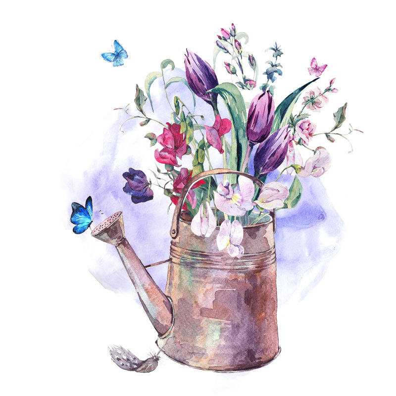 Swepson Vintage Bouquet - Wrapped Canvas Painting, 122cm H x 122cm W x 3.8cm D