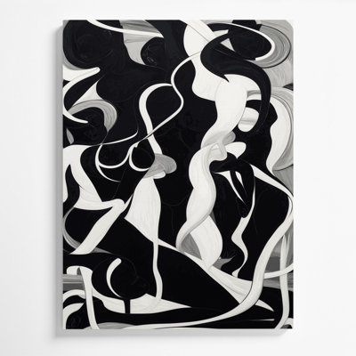 Abstrait art figuratif noir sur toile 59