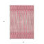 Tapis intérieur / extérieur géométrique lavable 5 pi x 8 pi rosé et ivoire