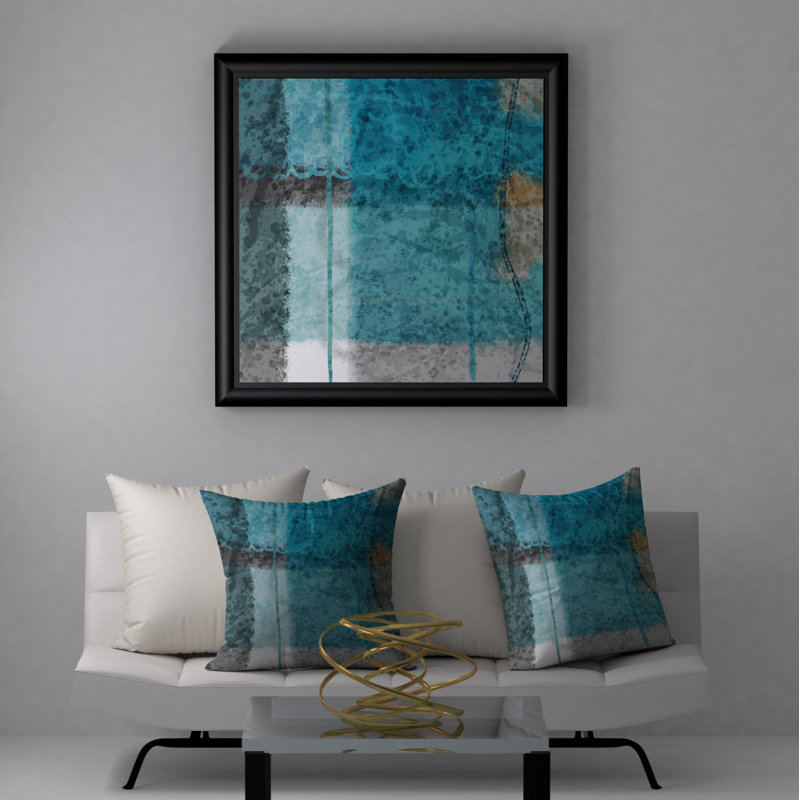 Abstract Reversible Throw Pillow, 18" x 18"