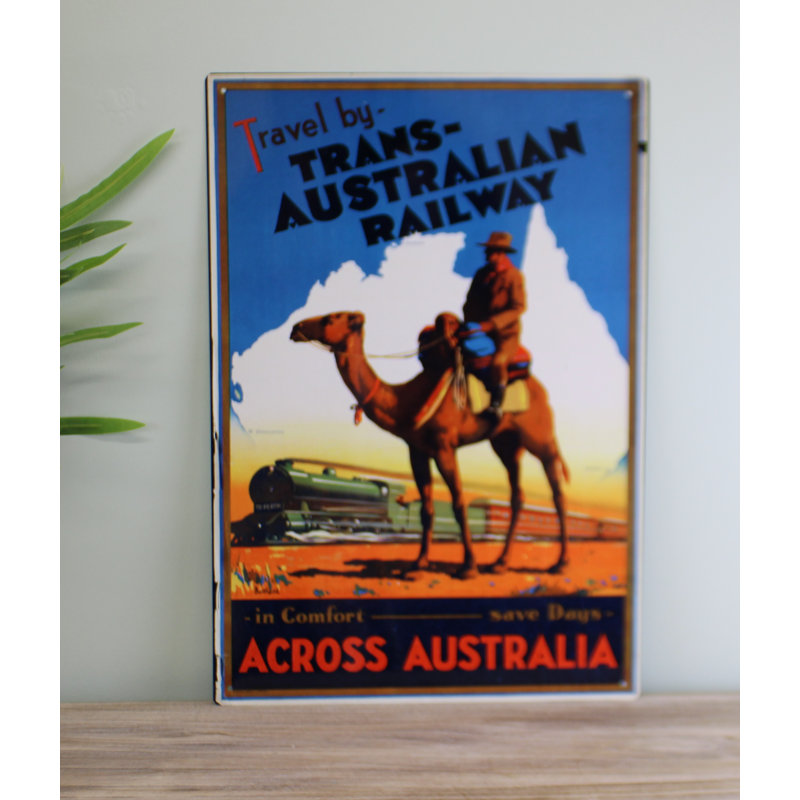Retro Advertising Trans Australian Railway Sign