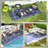 Reversible Outdoor Rug, 9' x 18' Waterproof Plastic Straw Floor Mat, Portable RV Camping Carpet, Large Floor Mat for Backyard, Deck, Picnic, Beach, Blue & White Rhombus