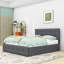 Grand lit plateforme tapissier avec tête de lit capitonnée, lit simple TG et tiroirs-850244732