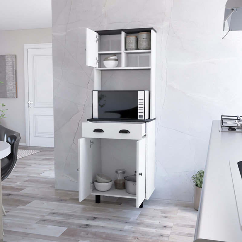 Kitchen Pantry, Kitchen, White/Black