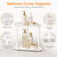 Organisateur de comptoir de salle de bain à 2 niveaux, tablettes de rangement ouvertes