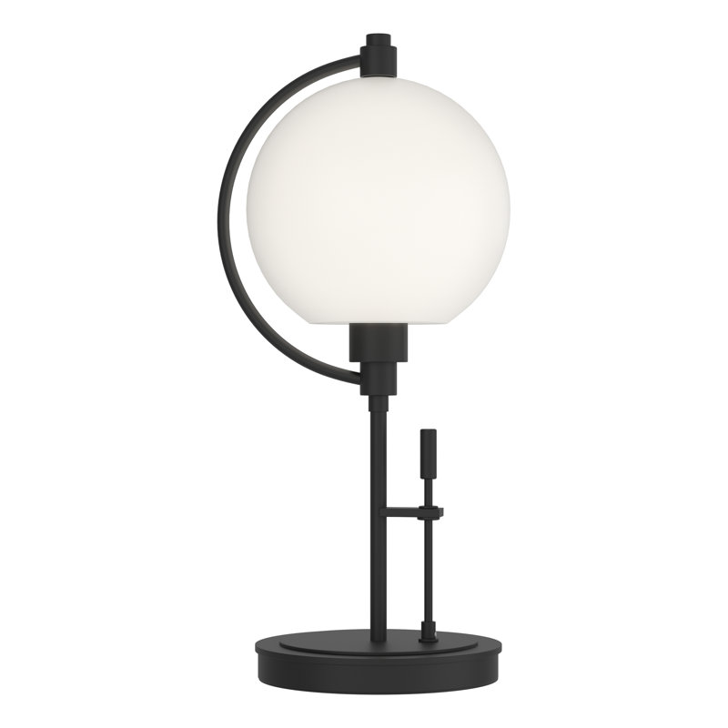 Lampe de table 19,3 "Pluto, Opale, Noir