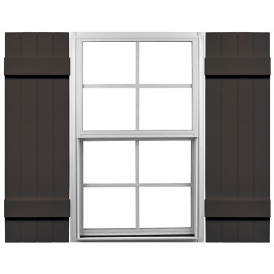 Mid-America Vinyl, TailorMade Four Board Joined, Board-n-Batten Shutters, w/Shutter-Loks