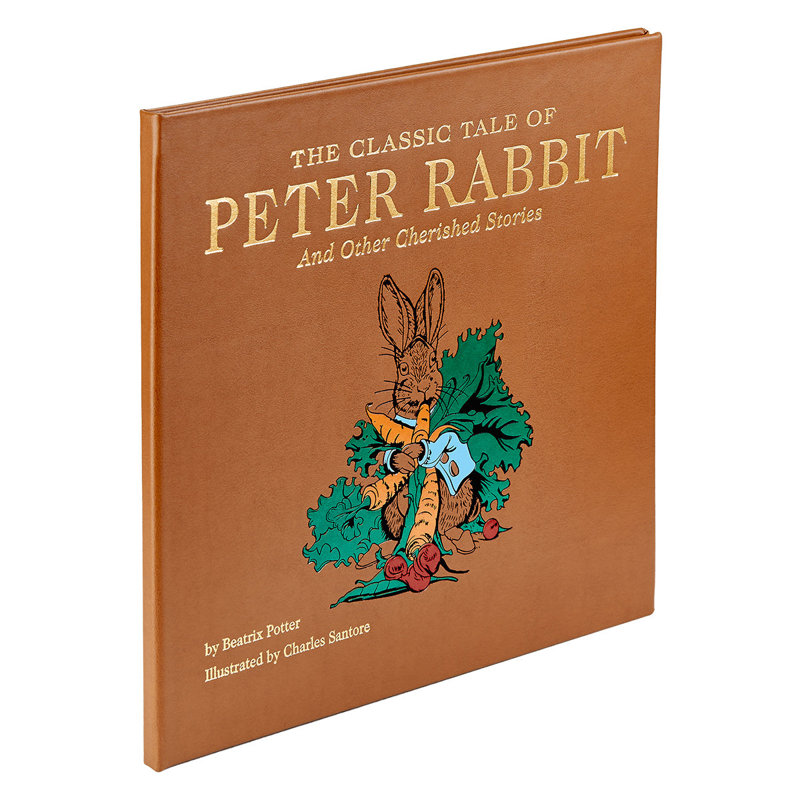 Graphic Image The Classic Tale Of Peter Rabbit Coffee Table Book, Leather, Tan