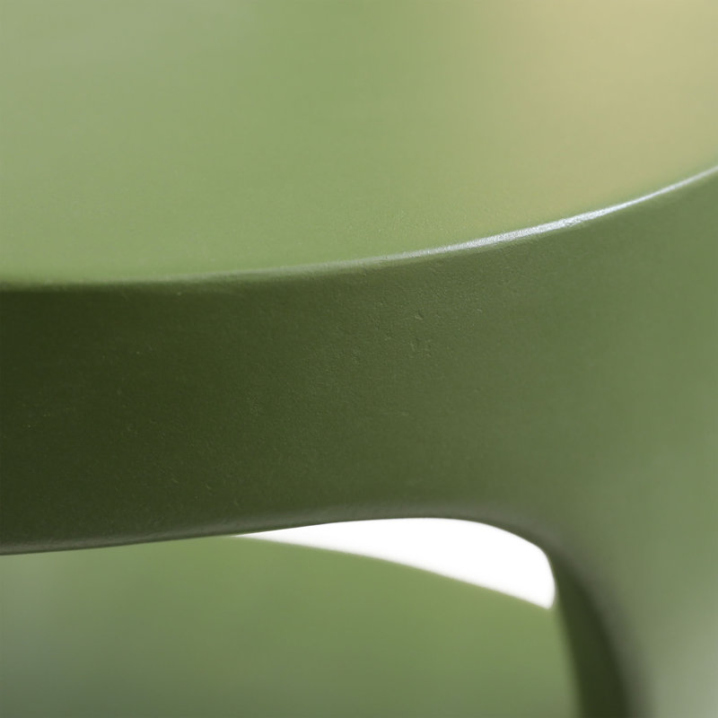 Owens Stone/Concrete Side Table, Moss Green