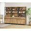 Buffet moderne de 72 po avec base en métal et tablettes réglables, armoire de rangement multifonctionnelle avec rangement et tablettes ouvertes pour la salle à manger ou la cuisine