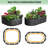 Set of 2 Oval Galvanized Steel Raised Garden Beds for Vegetables, Flowers, Herbs