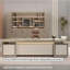 110.24"L-shape Executive Desk,2-drawer With a Lockable drawer-1793649696