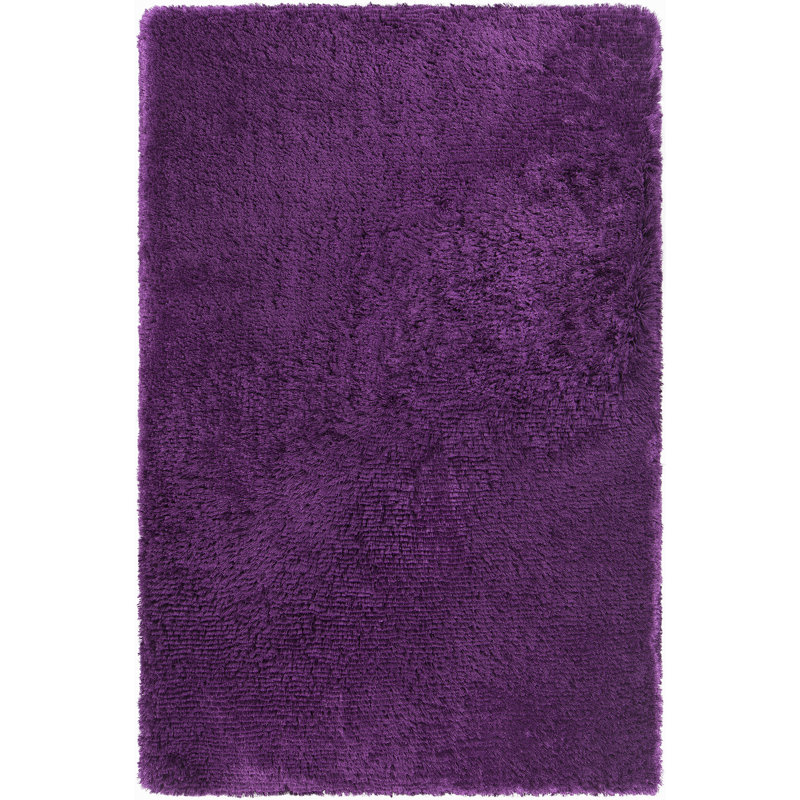 Chandra Rugs Giulia Collection Plush Modern Contemporary Hand-Woven Silver White Grey Shag Polyester Pile Material Handmade Area Rug