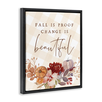 Cadre flottant Fall Is Proof change Is Beautiful, design Lux + Me Designs