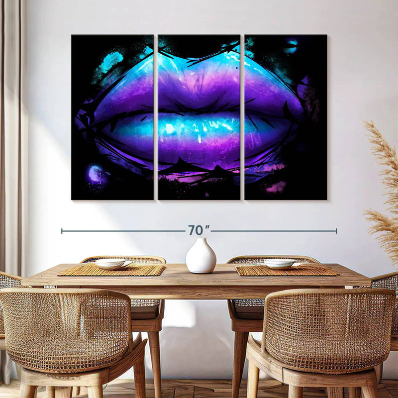 Shuttleworth Ombre Ultraviolet Lips, 36" H x 57" W