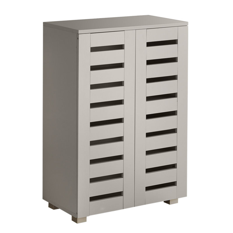 Oslo 10 Pair Shoe Storage Cabinet, Grey