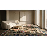 Antique American Hooked Rug Room Size Wool Brown