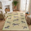 Machine washable non slip area rug for living room, zebra leopard animal pattern -318919327-318919328